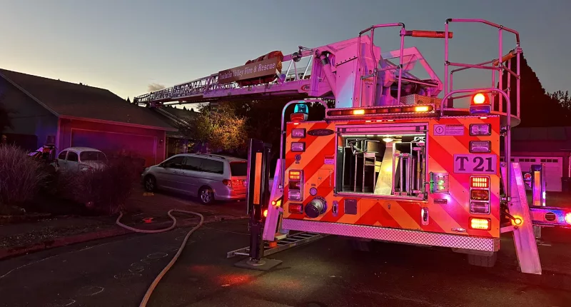 One person is dead and another is in serious condition after a plane crashed into the roof of a home