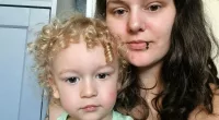 Antonia Selby, 28, with young Odin
