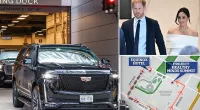 Prince Harry and Meghan take seven-car convoy a SINGLE BLOCK