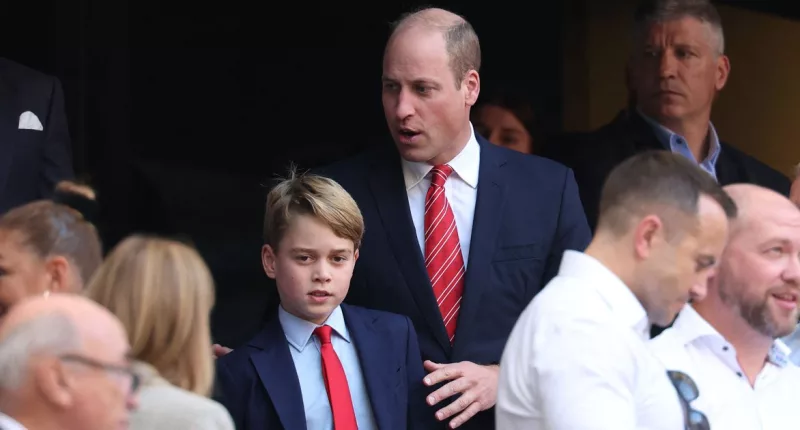 Prince William and George Are Twinning in Red Ties at Rugby World Cup