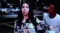 The shocking moment was captured on live television