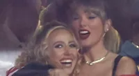 Taylor Swift ecstatically hugs Brittany Mahomes after Travis catch