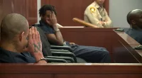 Teens laugh as trial set for killing of retired police chief