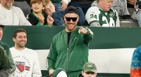 Travis Kelce Attends Eagles Game Solo to Cheer on Jason Kelce