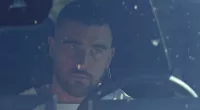 Travis Kelce collects an order at Firehouse Subs without Taylor Swift