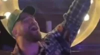 Travis Kelce dances to Taylor Swift classic 'Love Story' in Texas bar