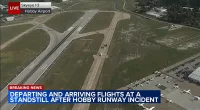 Two private planes clip wings at Hobby Airport in Houston