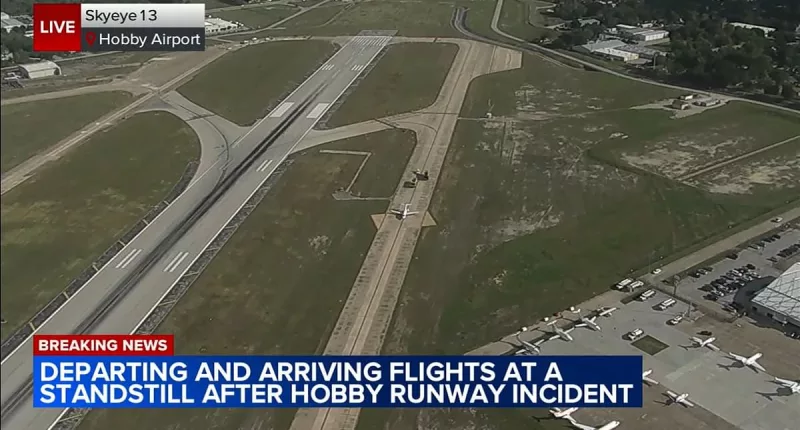 Two private planes clip wings at Hobby Airport in Houston