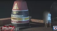 A live webcam being watched 1,600 miles away caught Gasag dragging the victim behind the Southernmost Point buoy