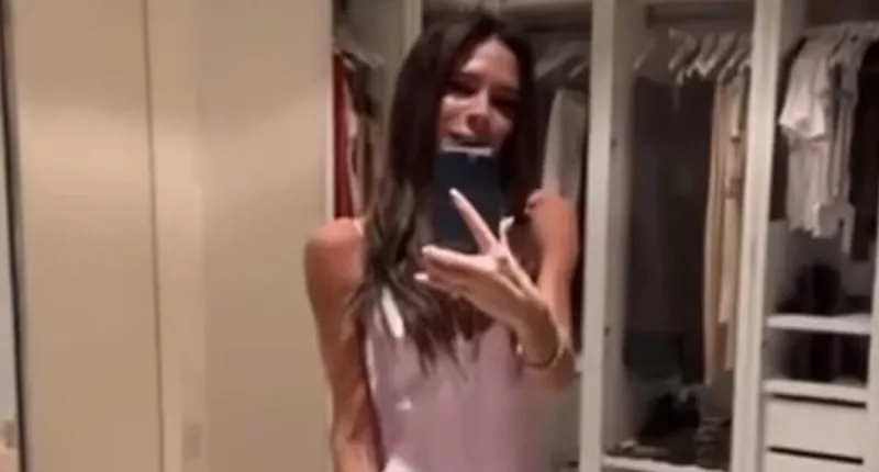 Victoria Beckham shuns Rebecca Loos interview as she slips into Kim Kardashian's dress