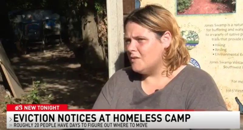 One resident, Lapaiga Lee, has lived in the camp for over two years