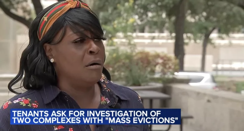 Residents of two apartment buildings in Southeast Houston, Texas claimed their properties were faced with mass evictions