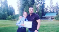 Marty York with his mom, Deanna Esmaeel, who was found murdered in her home