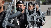 Palestinian Hamas security forces at a police graduation ceremony in Gaza City, April 2021