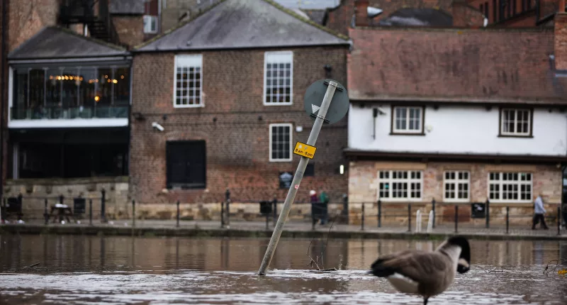 York, England suffered flooding even before the predicted arrival of Storm Ciaran at the start of November