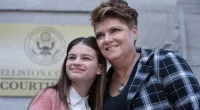 Mary Bailey (R) is seen with Would You Kill For Me? The Mary Bailey Story actress Presley Allard (L)