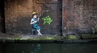 Banksy image pictured in London
