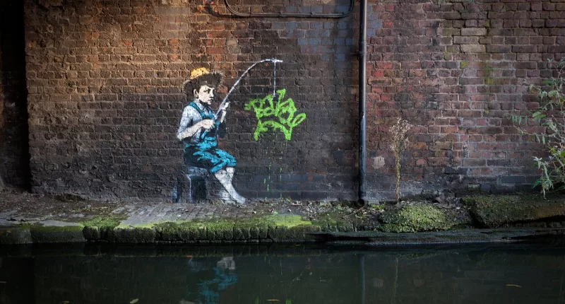 Banksy image pictured in London