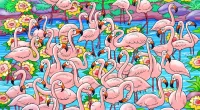 You might just have the IQ of a heroic lifeguard if you can spot the missing girl among the flock of flamingos in less than seven seconds