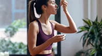 eating yogurt