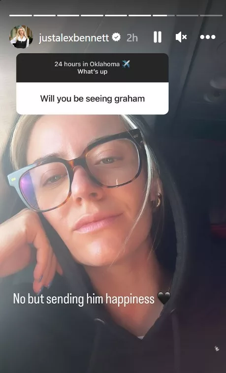 Alex Bennett shares update on ex-husband Graham just hours after the Mean Girl podcast host confirmed her divorce