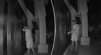 Alleged squatter creeps around ritzy neighborhood to scout new home: video