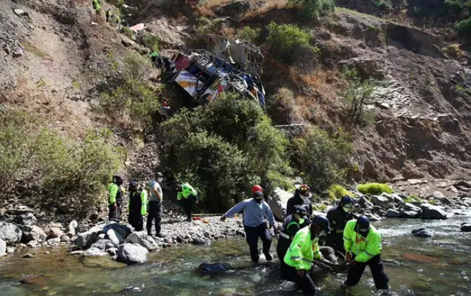 At least 23 people died after a bus crash in Peru