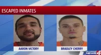 Authorities searching for two escaped inmates in Oklahoma