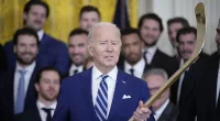 Biden again calls his VP 'President Harris' at Golden Knights event