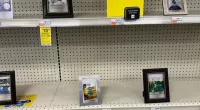 Photos of toilet paper and paper towels have replaced the actual product at one CVS store