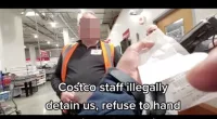 A Costco shopper filmed his testy interaction with security employees about getting his receipt signed
