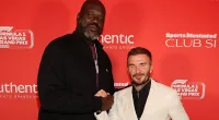 David Beckham, Shaquille O'Neal and Usain Bolt at Las Vegas GP
