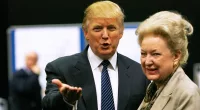 Donald Trump and Melania at funeral of his sister Maryanne Trump Barry