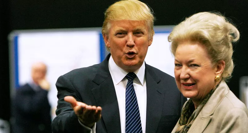 Donald Trump and Melania at funeral of his sister Maryanne Trump Barry