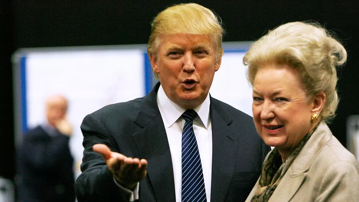 Donald Trump and Melania at funeral of his sister Maryanne Trump Barry