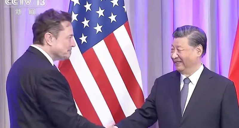 Elon Musk shakes hands with Xi Jinping at party amid anti-Semitism row