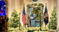 First Lady Jill Biden unveiled the 2023 White House holiday decor on Monday