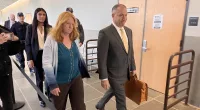Gilgo Beach suspect Rex Heuermann's wife arrives at court hearing