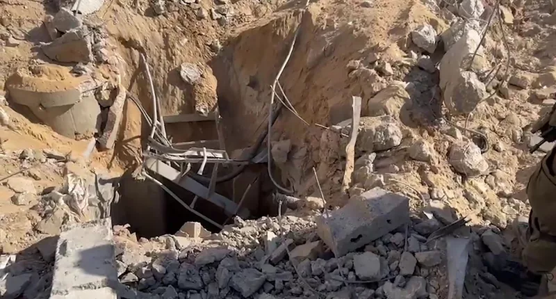 Israel Defence Forces have released footage of a Hamas tunnel they found near the al-Shifa hospital