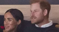 Harry and Meghan are joined by their entourage at the ice hockey