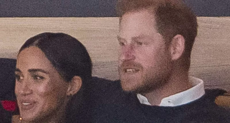 Harry and Meghan are joined by their entourage at the ice hockey