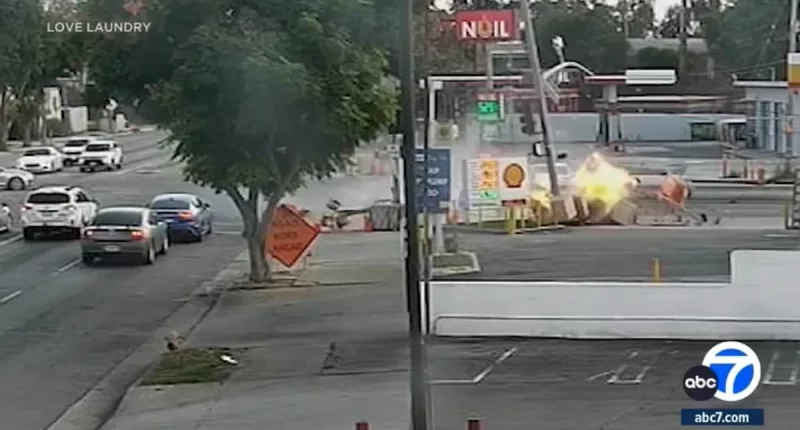 High speed police chase ends in huge fireball after stolen Dodge crash