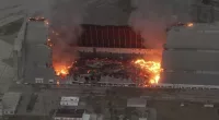 Historic hangar at former air base goes up in flames 