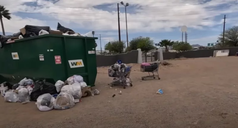 A man shared a video of a motel in Arizona where a lot of people live for free