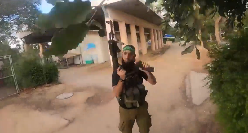 Footage taken from the killers' GoPro cameras, dash-cams, as well as mobiles as victims and home security cameras, was used to show journalists 43 minutes of Hamas terror