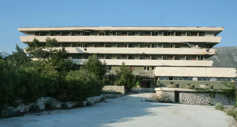 Hotel Pelegrin, located in Croatia, has been abandoned for over two decades