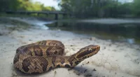 Cumberland River in Kentucky is home to several snake species, including the deadly cottonmouth (stock photo)