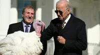Joe Biden pardons the turkey 'Chocolate' last year