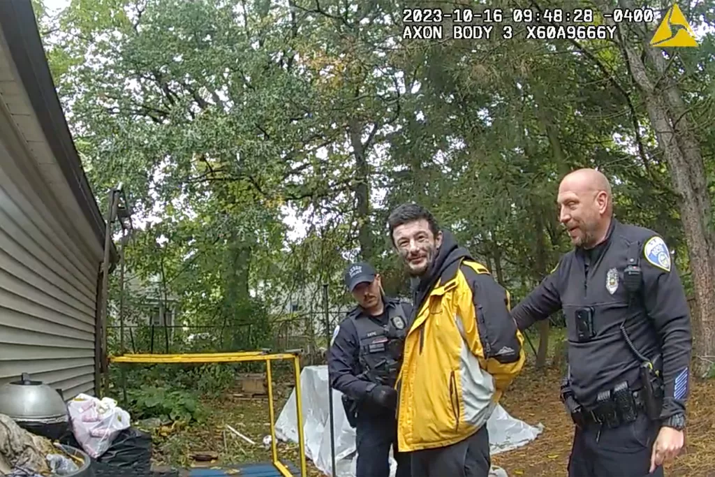 Bodcam footage of William Mozingo being arrested
