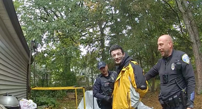 Bodcam footage of William Mozingo being arrested